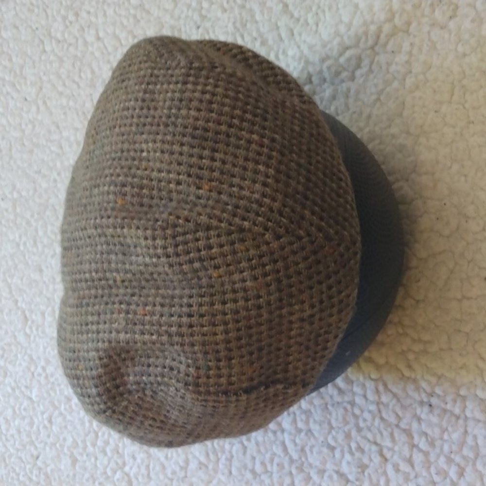 Wool & Thinsulate Brown Tweed Flat/Cabbie Cap + Ear/Neck Muff (Medium*) View 6